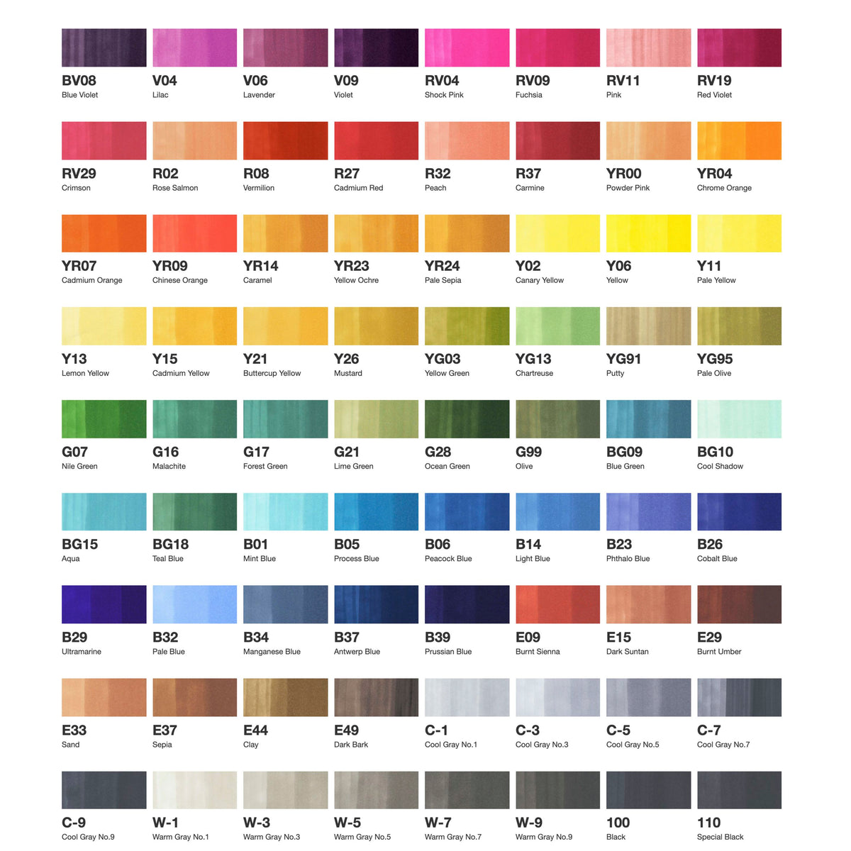 Copic Sketch 72 Set A