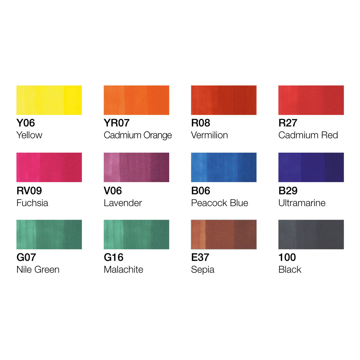 Copic Classic 12 Set Colori Luminosi in astuccio