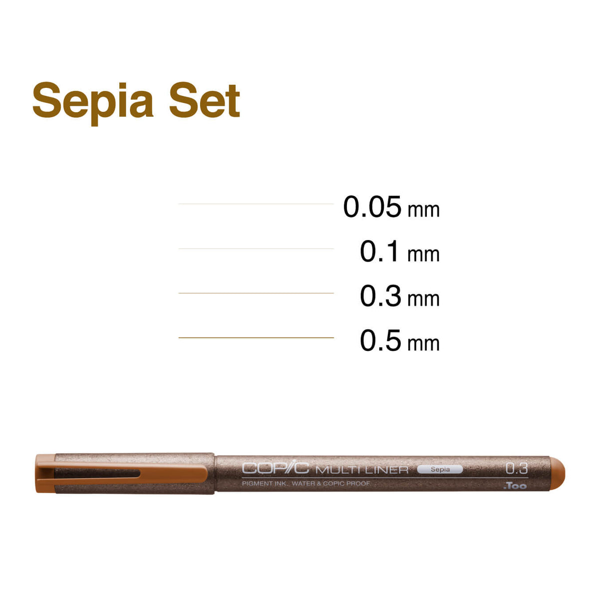 Copic Multiliner 4 Sepia Set