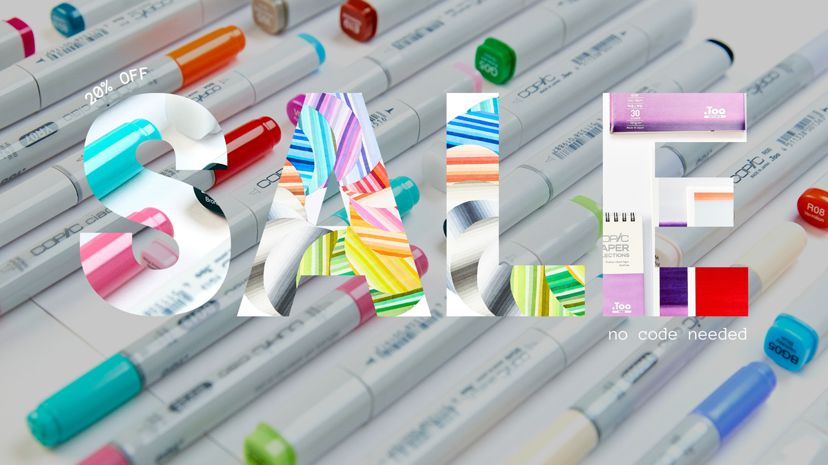 Sconto del 20% su tutti i prodotti Copic