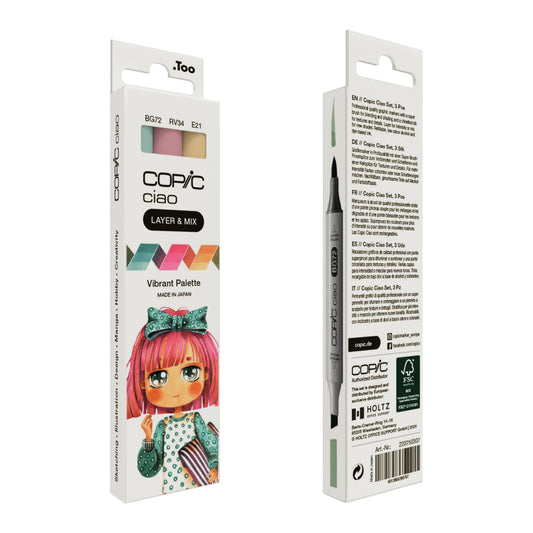 Copic Ciao 3 Layer & Mix Vibrant Palette