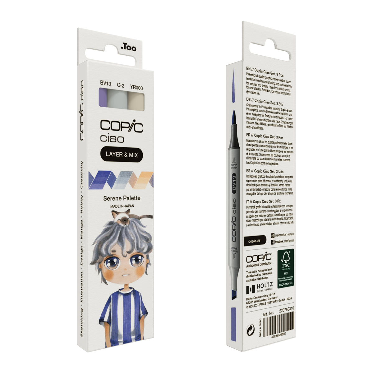 Copic Ciao 3 Layer & Mix Serene Palette