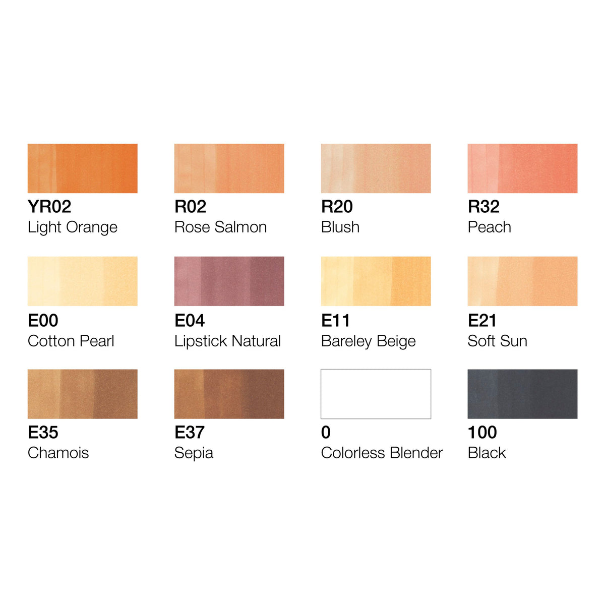 Copic Ciao 12 Set Tonalità Pelle