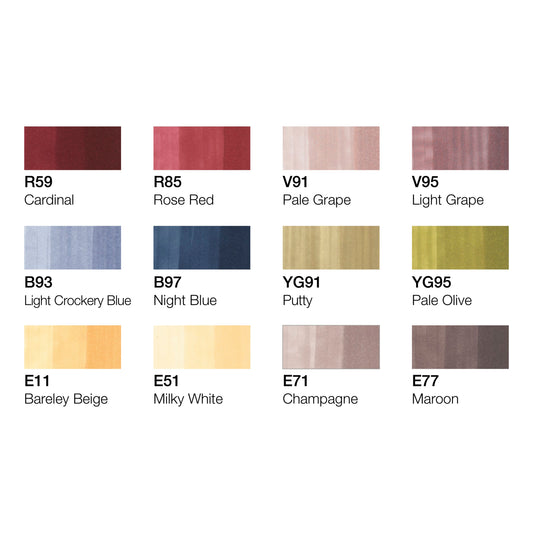 Copic Ciao 12 Set Colori Vintage