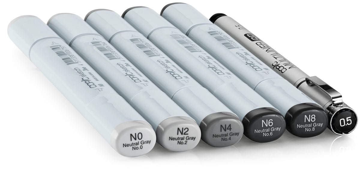 Copic Sketch 5+1 Set Sketching Grays