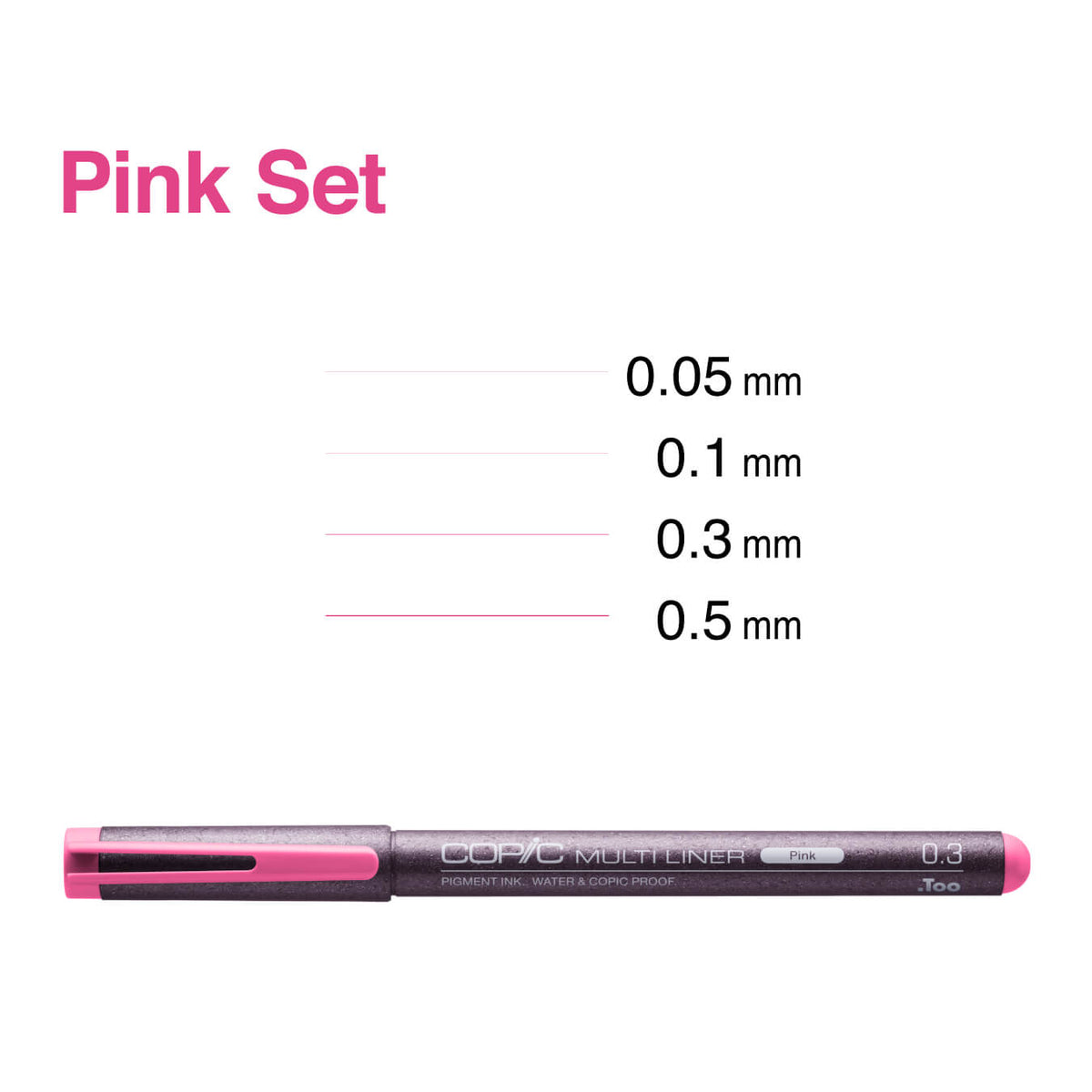 Copic Multiliner 4 Pink Set